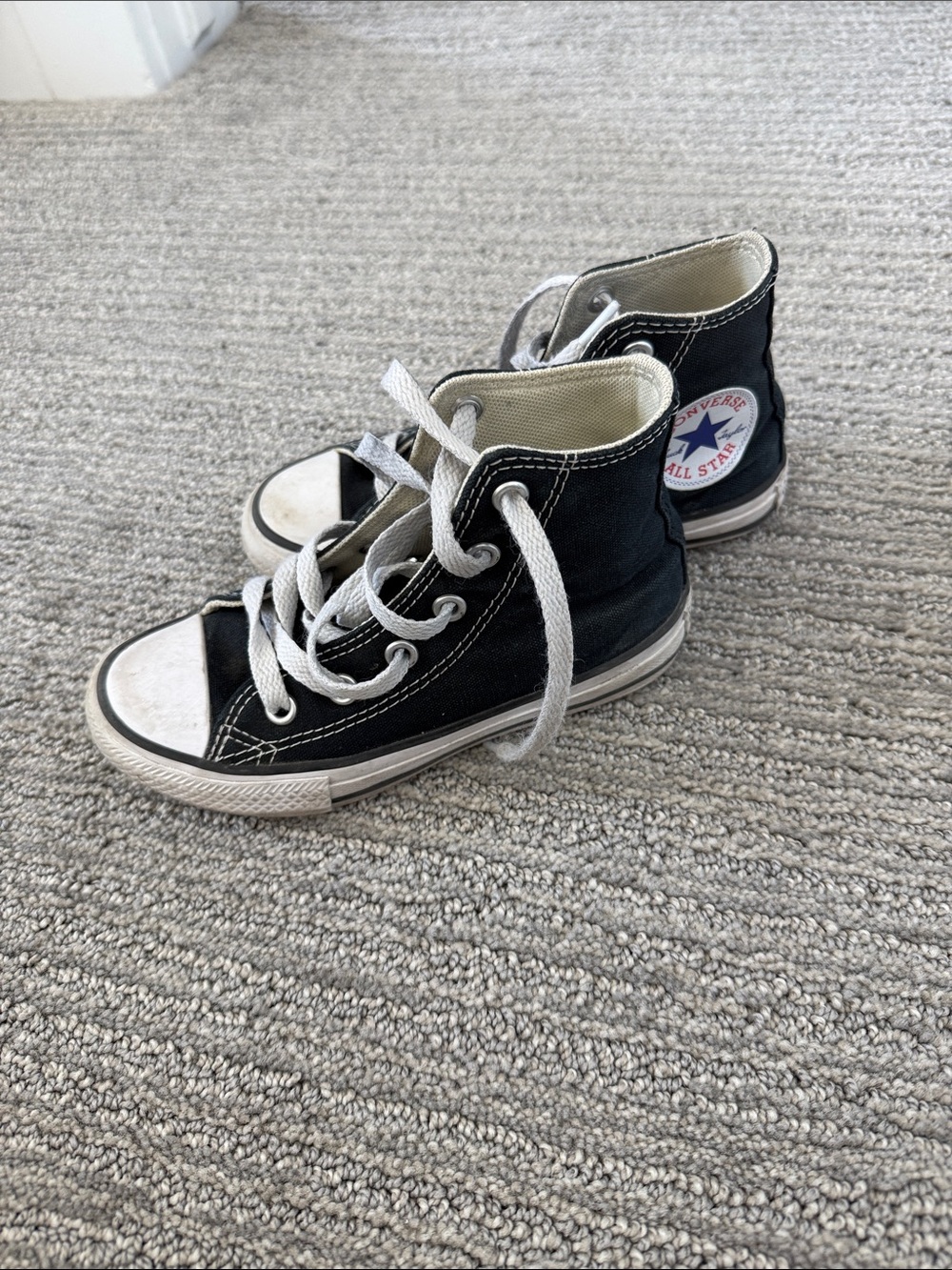 Converse Kids High-Top Sneakers in Black and White